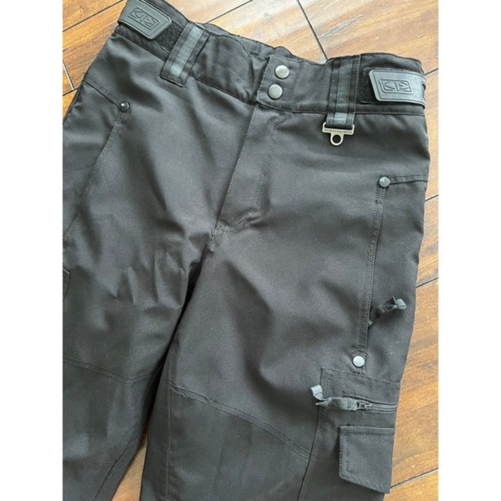 Ocean & Earth Small OE Pro Black‎ Cargo Snowboard Pants-Fleece Lined-Ski-Tube S